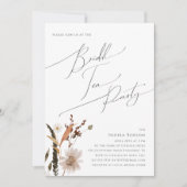 Boho Autumn Wildblume | Bridal Tea Party Einladung (Vorderseite)