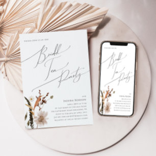 Boho Autumn Wildblume   Bridal Tea Party Einladung