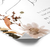 Boho Autumn Wildblume | Diese Kerze bröckelt Zeich Poster (Ecke)