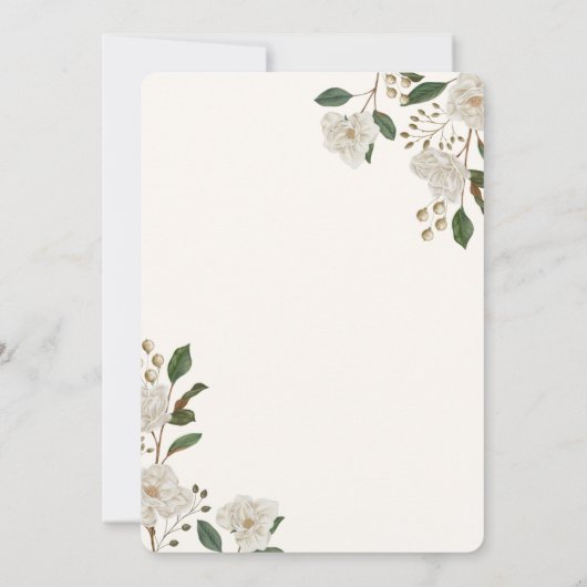 Boho Autumn Wildblume | Einladung zur botanischen (Rückseite)