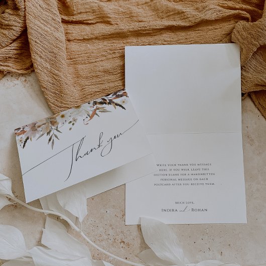 Boho Autumn Wildblume | Faltschachtel Dankeschön K Dankeskarte