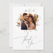 Boho Autumn Wildblume | FOTO Dankeskarte (Vorderseite)