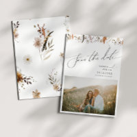 Boho Autumn Wildblume | FOTO SAVE THE DATE
