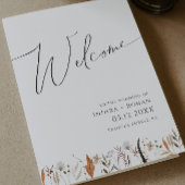 Boho Autumn Wildblume | Geflochtenes Hochzeitsprog Programm