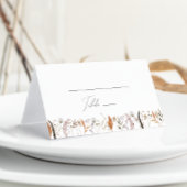 Boho Autumn Wildblume | Geklappt Platzkarte