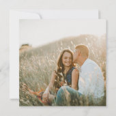 Boho Autumn Wildblume | Hochzeit auf dem Foto Squa Einladung (Rückseite)