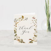 Boho Autumn Wildblume | Hochzeit Danke (Vorderseite)