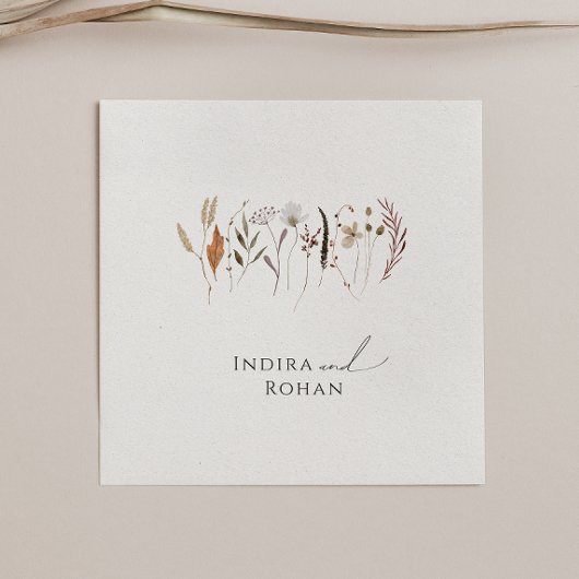 Boho Autumn Wildblume | Hochzeit von Napkins Serviette