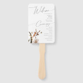 Boho Autumn Wildblume | Hochzeitsprogramm Fächer (Vorderseite)