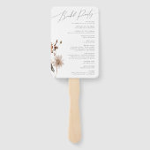 Boho Autumn Wildblume | Hochzeitsprogramm Fächer (Rückseite)