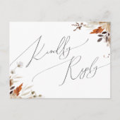 Boho Autumn Wildblume | HochzeitsrSVP Postkarte (Vorderseite)