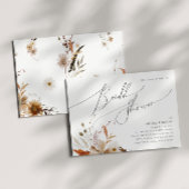 Boho Autumn Wildblume | Horizontales Brautparty Einladung