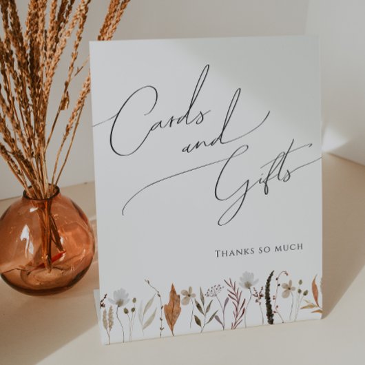 Boho Autumn Wildblume | Karten und Geschenke Sockelschild