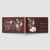 Boho Autumn Wildblume Pumpkin Wedding Gästebuch (Voll)