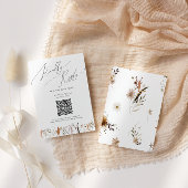 Boho Autumn Wildblume | QR-Code RSVP-Karte RSVP Karte