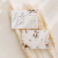 Boho Autumn Wildblume | RSVP-Karte im Menü