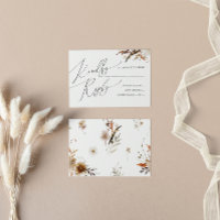 Boho Autumn Wildblume | RSVP-Karte