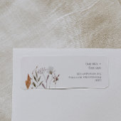 Boho Autumn Wildblume Simple Return Address Label