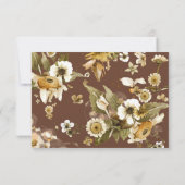 Boho Autumn Wildblume | Terracotta Wedding RSVP (Rückseite)