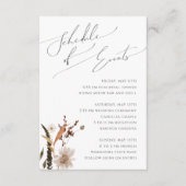 Boho Autumn Wildblume | Veranstaltungskalender Begleitkarte (Vorderseite)