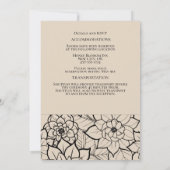 Boho Autumn Wildblume Watercolor Floral Wedding Einladung (Rückseite)