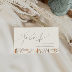 Boho Autumn Wildblume   Website zur Hochzeit von B Begleitkarte