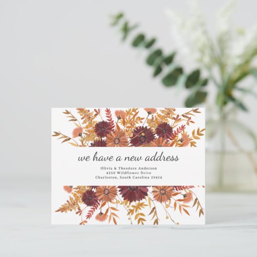 Boho Autumn Wildblumen | Ankündigung der Beförderu (Stehend Vorderseite)