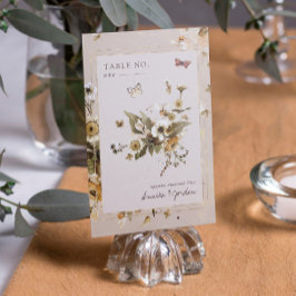 Boho Autumn Wildblumen | Hochzeit Tischnummer