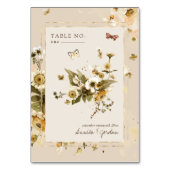 Boho Autumn Wildblumen | Hochzeit Tischnummer (Vorderseite)