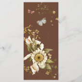 Boho Autumn Wildblumen | Hochzeitsmenü Menükarte (Rückseite)