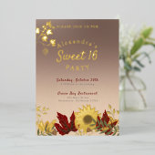 Boho Autumnal Chic Sweet 16 Einladung (Stehend vorne)