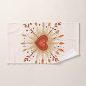 Boho Autumnal Heart Illustration Handtuch (Handtuch)