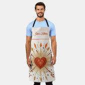 Boho Autumnal Heart Illustration Schürze (Getragen)