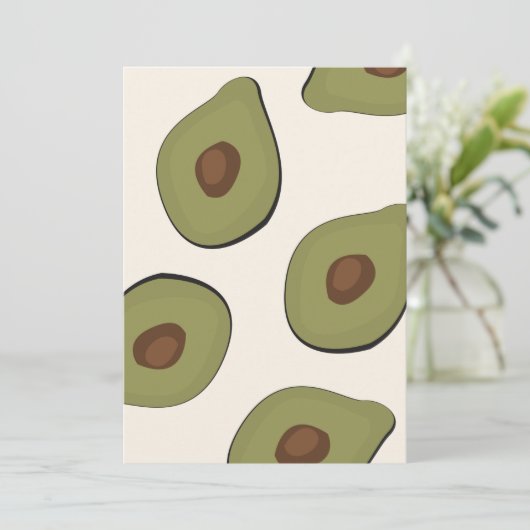 Boho Avocado Muster Tropical Summer Print (Stehend Vorderseite)