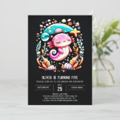 Boho Axolotl Custom Geburtstag Einladung (Stehend Vorderseite)