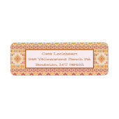 Boho Aztec Mudcloth Rücksendeadresse (Vorne)