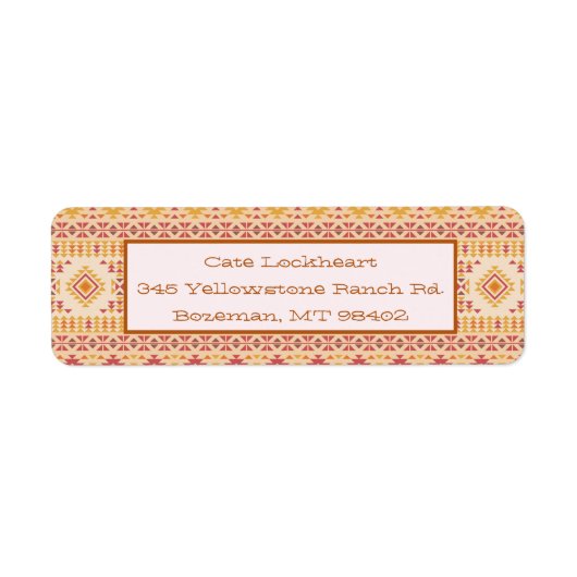 Boho Aztec Mudcloth Rücksendeadresse (Vorne)