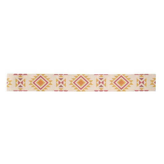 Boho Aztec Mudcloth Satinband (Vorderseite)