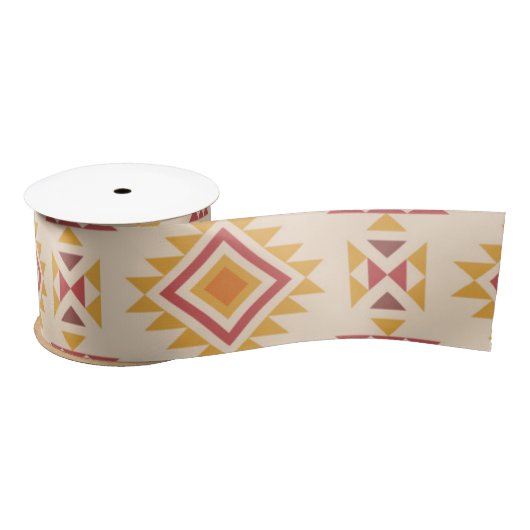 Boho Aztec Mudcloth Satinband (Spule)