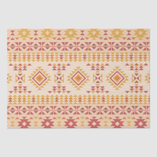 Boho Aztec Mudcloth Seidenpapier (Vorderseite)
