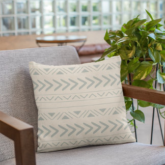 Boho Aztec Sage Green Kissen