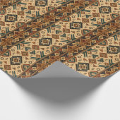 Boho Aztec-Stammesmuster-Küchenschürze | Rustikal Geschenkpapier (Ecke)
