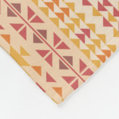 Boho Aztec Tribal Mudcloth in rosa Farbe + Orange Fleecedecke (Ecke)