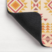 Boho Aztec Tribal Mudcloth in rosa Farbe + Orange Mousepad (Ecke)