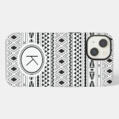 Boho Aztec Tribal Muster iPhone Hülle (Rückseite (Horizontal))