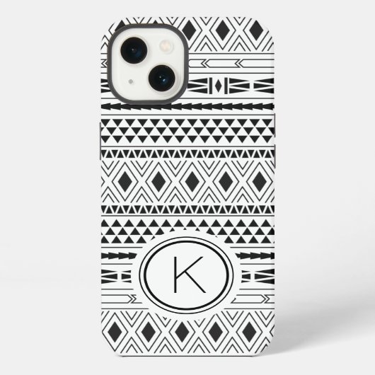 Boho Aztec Tribal Muster iPhone Hülle (Rückseite)