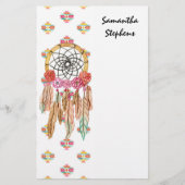 Boho aztekischer Aquarell-amerikanischer Briefpapier (Vorderseite)