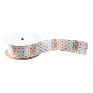 Boho aztekischer Aquarell-amerikanischer Satinband