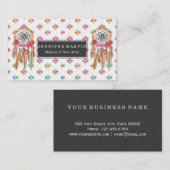 Boho aztekischer Aquarell-amerikanischer Visitenkarte (Vorne/Hinten)