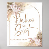 Boho Babies sind eine süße Pampas Grass Baby Dusch Poster (Vorne)